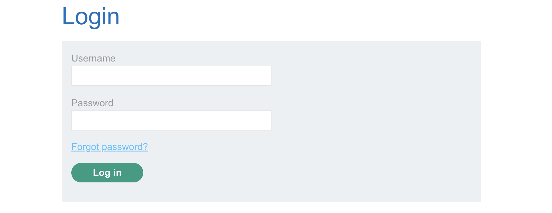 Password Reset funcionallity